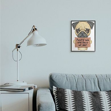 Stupell Home Decor Not the Boss Pug Framed Wall Art
