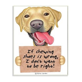 Stupell Home Decor Labrador Bad Dog Plaque Wall Art