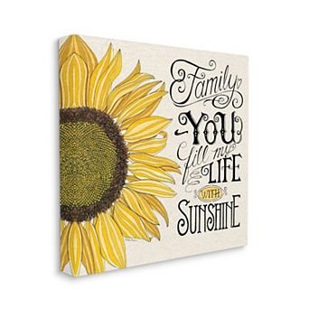 Stupell Home Decor You Family Sunshine Sunflower Canvas Wall Art