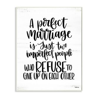 Stupell Home Decor Marriage Imperfect People Plaque Wall Art