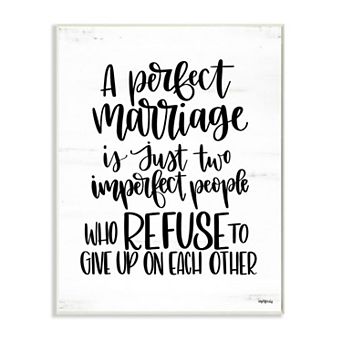 Stupell Home Decor Marriage Imperfect People Plaque Wall Art