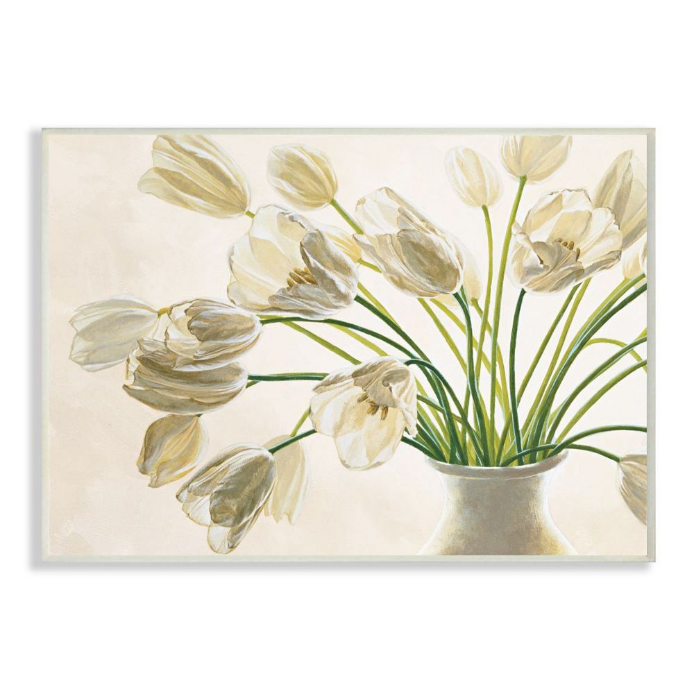 Stupell Home Decor Tranquil Tulip Bouquet Plaque Wall Art