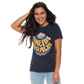 Juniors' Gonzales Dream Big Mija Retro Text Tee