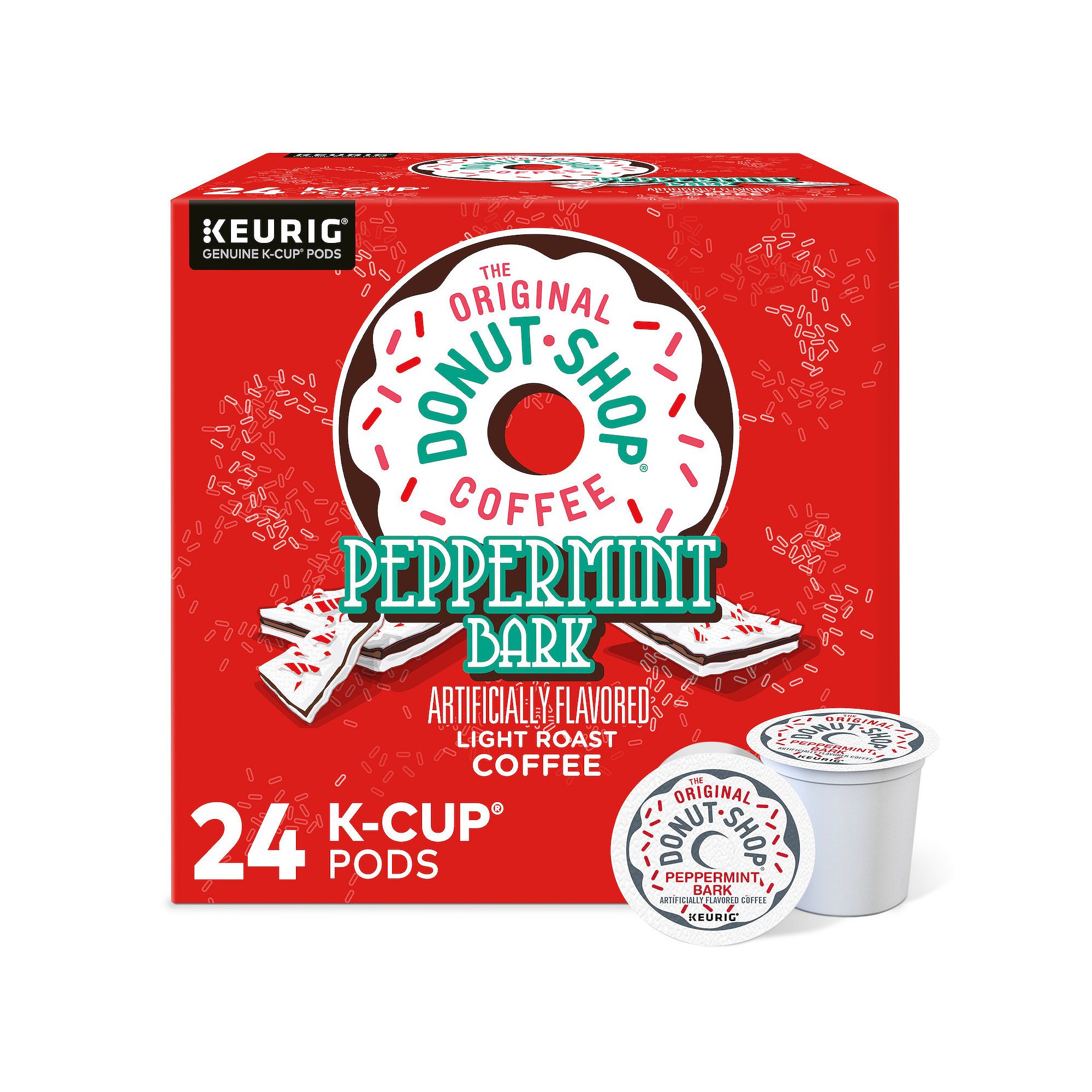 The Original Donut Shop Peppermint Bark Coffee, Keurig® K-Cup® Pods, Ligh