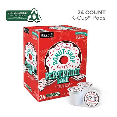 The Original Donut Shop Peppermint Bark Coffee Keurig K Cup Pods Light Roast 24 pack