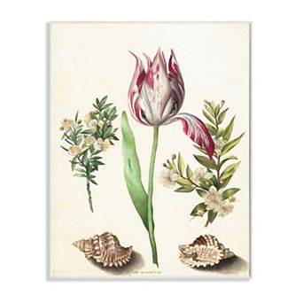 Stupell Home Decor Tropical Floral Plaque Wall Art