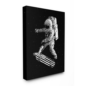 Stupell Home Decor Space Skateboard Astronaut Canvas Wall Art
