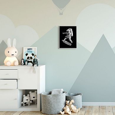 Stupell Home Decor Space Skateboard Skating Astronaut Framed Wall Art
