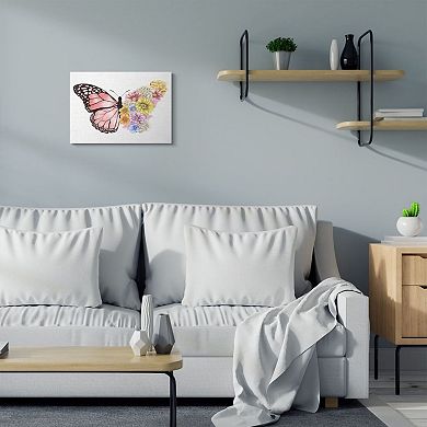 Stupell Home Decor Butterfly Floral Bouquet Canvas Wall Art