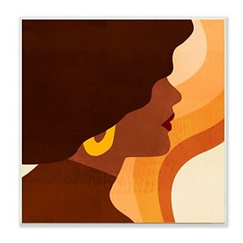Stupell Home Decor Retro Glam Female Color Block Portrait Wall Art