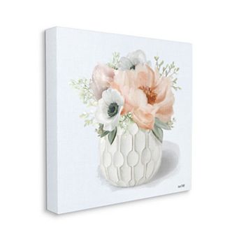 Stupell Home Decor Country Floral Pink Canvas Wall Art