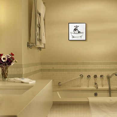 Stupell Home Decor Cow in Claw Tub Framed Wall Art
