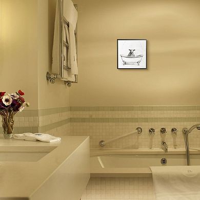 Stupell Home Decor Sheep in Bath Tub Framed Wall Art