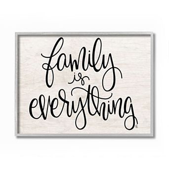 Stupell Home Decor Family Is Everything Cursive Framed Wall Art