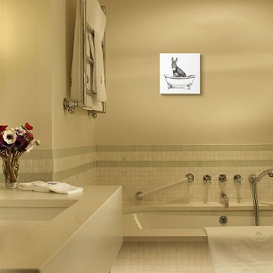 Stupell Home Decor Donkey in Claw Tub Sketch Wall Art