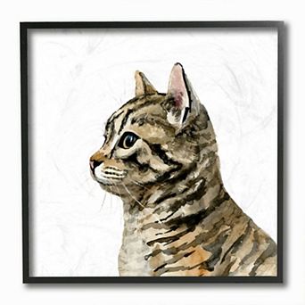 Stupell Home Decor Watercolor Cat Framed Wall Art