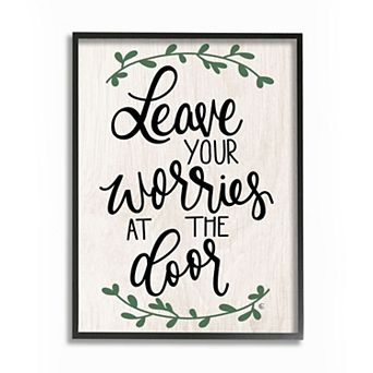 Stupell Home Decor Worries at the Door Framed Wall Art
