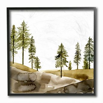 Stupell Home Decor Pine Tree Forest Framed Wall Art