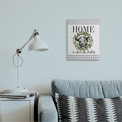 Stupell Home Decor Home Herd Cow Canvas Wall Art