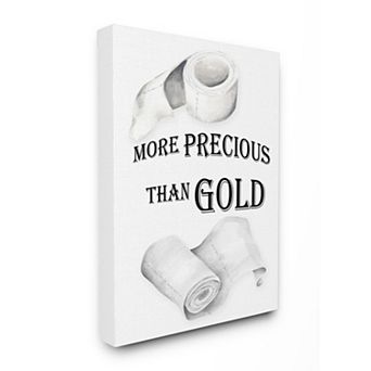 Stupell Home Decor Precious Toilet Paper Canvas Wall Art