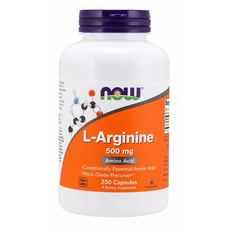 NOW Supplements  L-Arginine 500 mg  Nitric Oxide Precursor*  Amino Acid  250 Veg Capsules