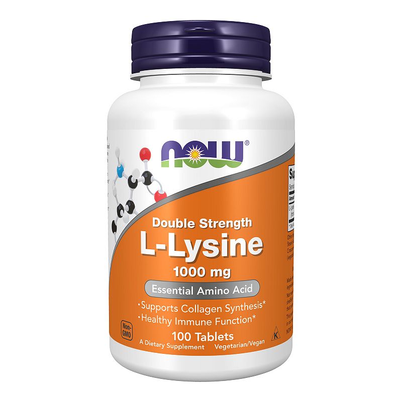 UPC 733739001139 product image for NOW Foods L-Lysine Double Strength Dietary Supplement - 100 Tablets, Multicolor, | upcitemdb.com