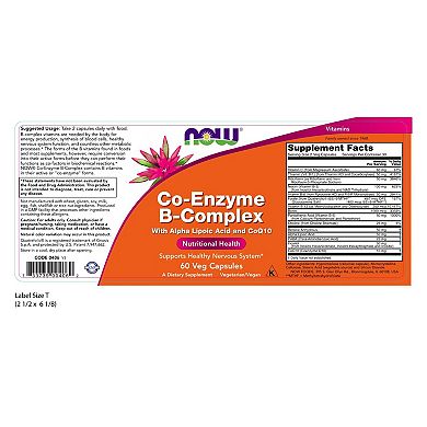 NOW Foods Co-Enzyme B-Complex - 60 Veg Capsules