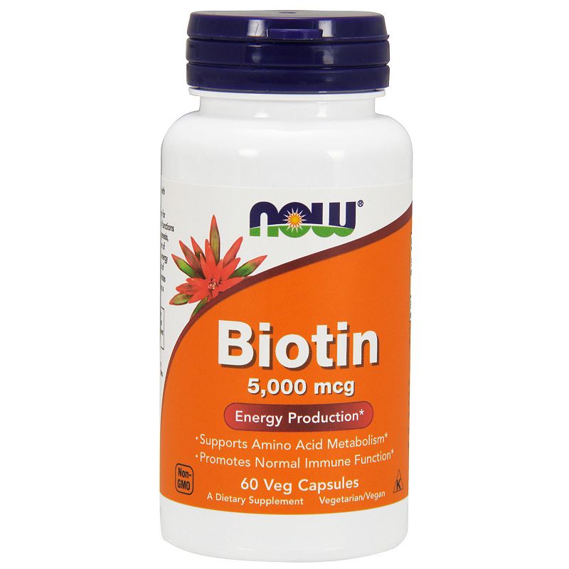 UPC 733739004710 product image for NOW Foods Biotin 5,000 mcg - 60 Veg Capsules, Multicolor, 60 CT | upcitemdb.com