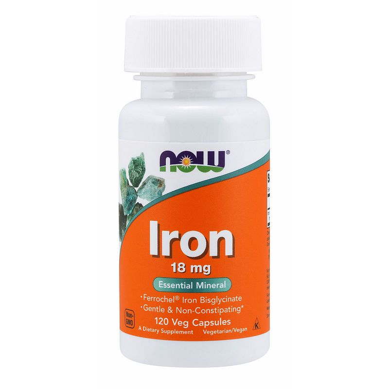 UPC 733739014436 product image for NOW Foods Iron 18 mg - 120 Veg Capsules, Multicolor, 120 CT | upcitemdb.com