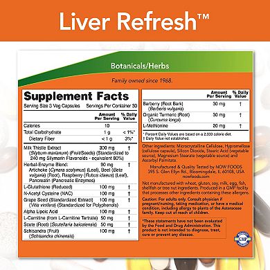 NOW Foods Liver Refresh - 90 Veg Capsules