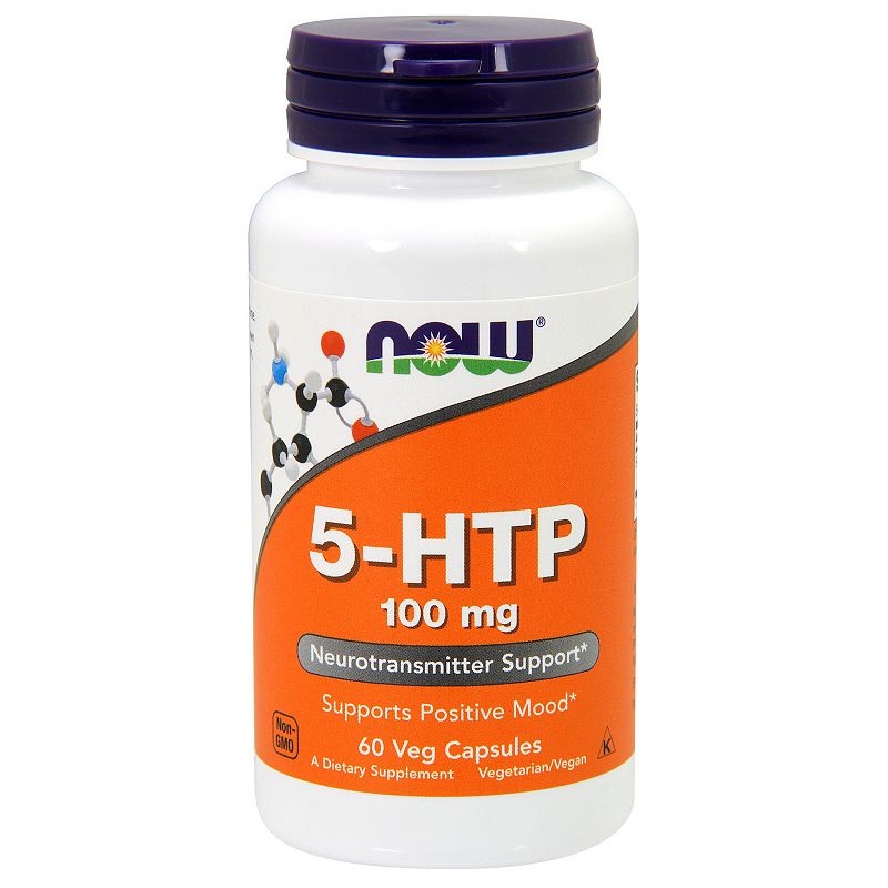 NOW Supplements  5-HTP (5-hydroxytryptophan) 100 mg  Neurotransmitter Support*  60 Veg Capsules