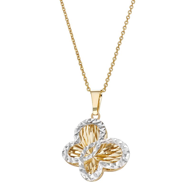 70314636 Fab-Gold 10k Gold Butterfly Pendant Necklace, Wome sku 70314636