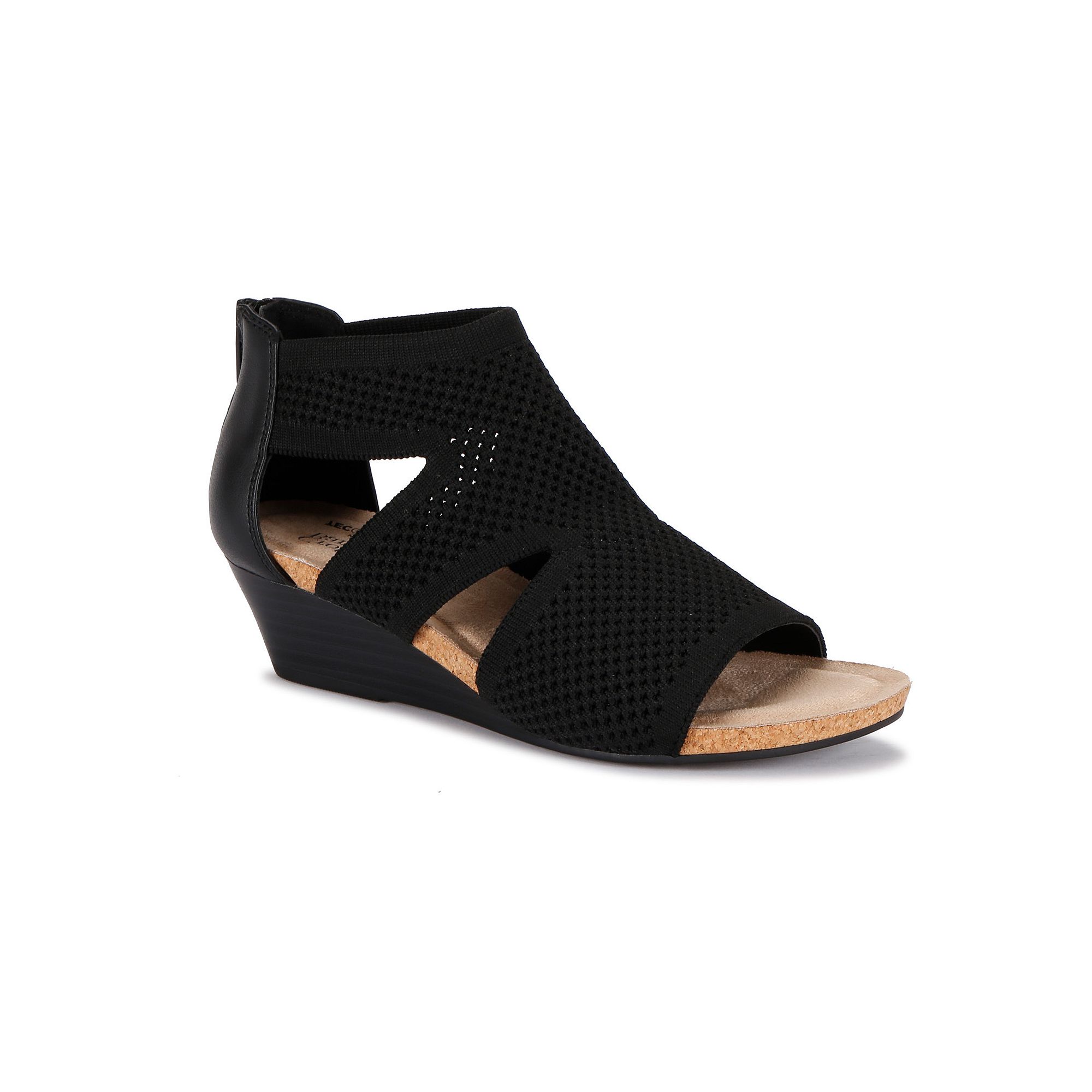 Croft & Barrow® Rosiee Womens Wedge Sandals, Size: 5, Black