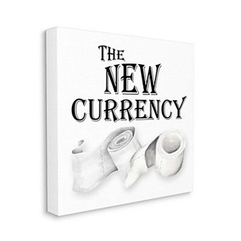 Stupell Home Decor Currency Toilet Paper Canvas Wall Art