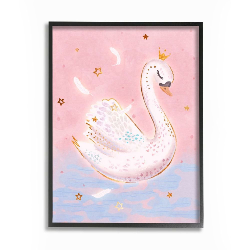 Stupell Home Decor Princess Swan Lake Framed Wall Art