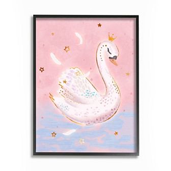 Stupell Home Decor Princess Swan Lake Framed Wall Art