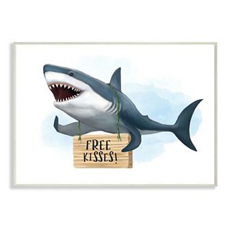 Stupell Home Decor Shark Kisses Plaque Wall Art