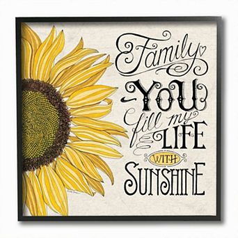 Stupell Home Decor Sunshine Sunflower Framed Wall Art