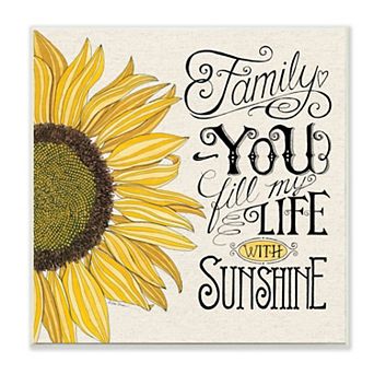 Stupell Home Decor Family Sunflower Plaque Wall Art