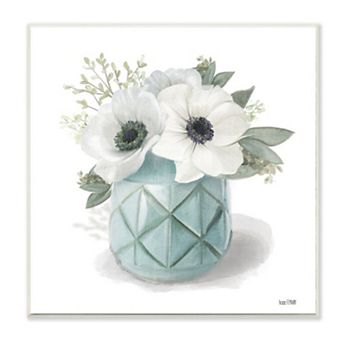 Stupell Home Decor Turquoise Country Floral Plaque Wall Art