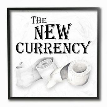 Stupell Home Decor Currency Bathroom Toilet Paper Framed Wall Art