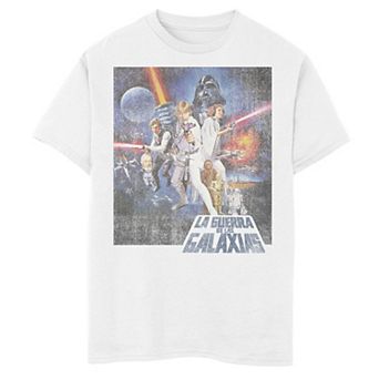 Boys 6-20 6-20 Star Wars La Guerra De Las Galaxias Faded Poster Graphic Tee