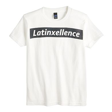 Boys 6-20 Gonzales Latinxellence Bordered Text Tee