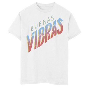 Boys 8-20 Gonzales Buenas Vibras Graded Colorful Text Tee