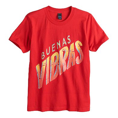 Boys 8-20 Gonzales Buenas Vibras Orange Hue Text Tee