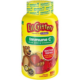L'il Critters Kids Immune C Plus Zinc and Vitamin D Dietary Supplement - 190 Count