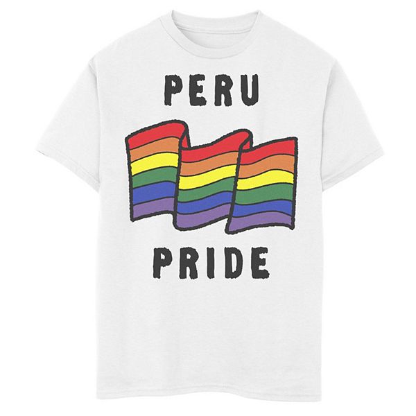 Boys Gonzales Peru Pride Sketched Flag Tee - peru flag roblox