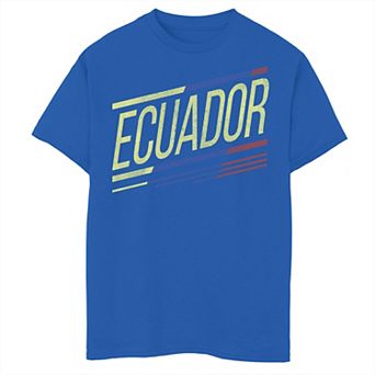 Boys' Gonzales Ecuador Slanted Stripe Logo Tee