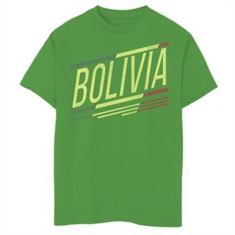 Boys' Gonzales Bolivia Slanted Stripe Logo Tee