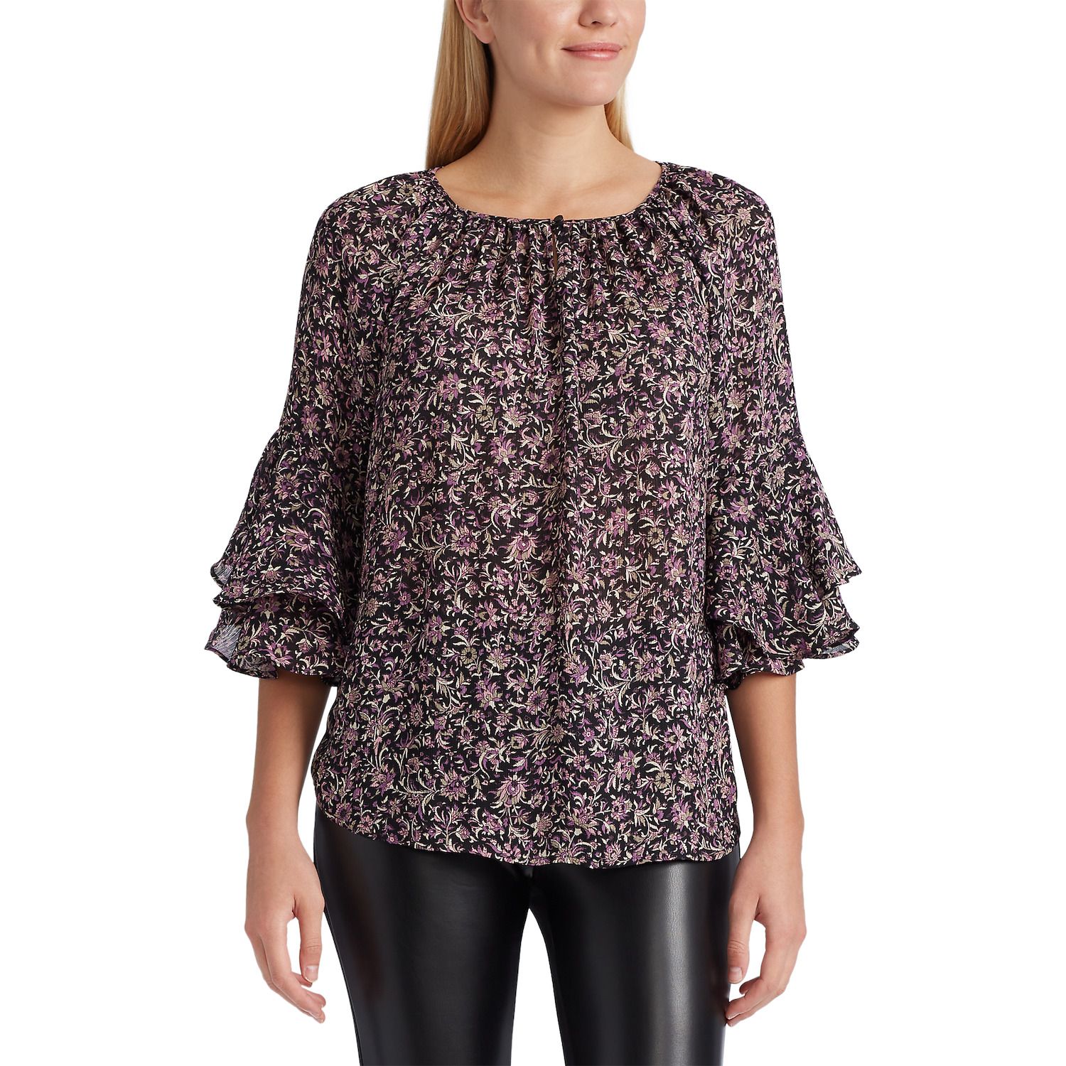 floral peasant blouse